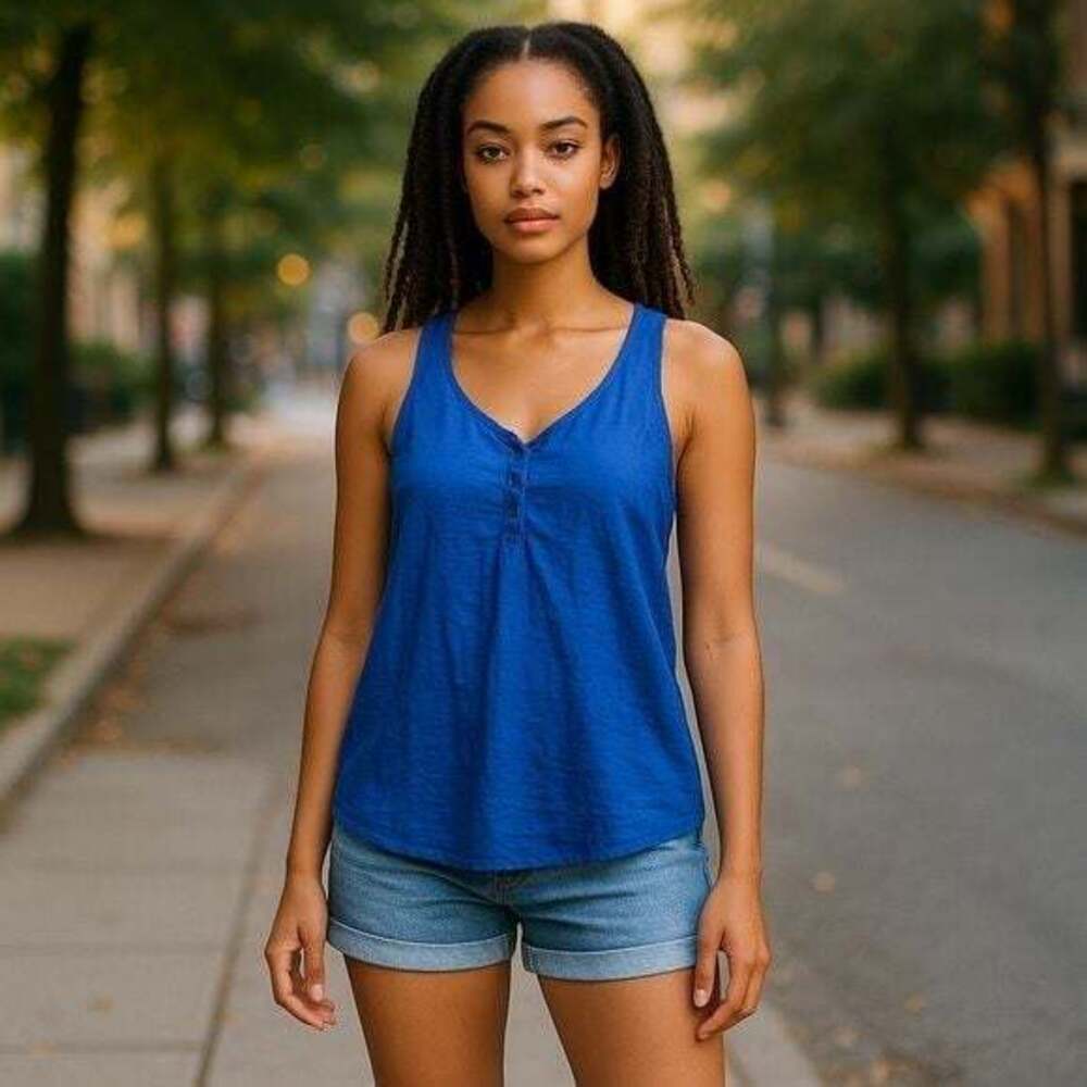 Candie's Blue Tank Top with Classic Cut
